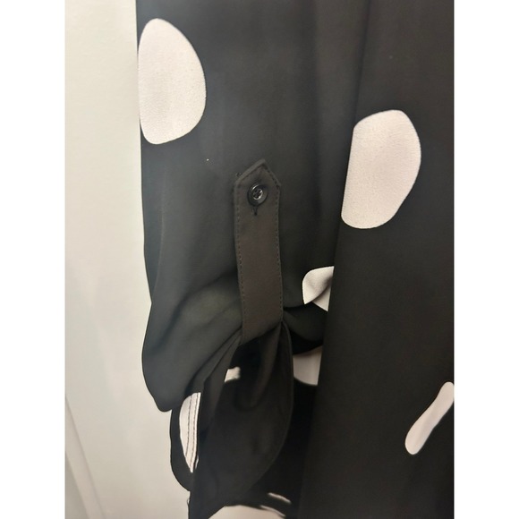 INC International Concepts Black White Polka Dot Button Up Shirt Women's Plus - Picture 5 of 6
